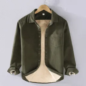 Parker | Chemise à manches longues en velours avec doublure légère